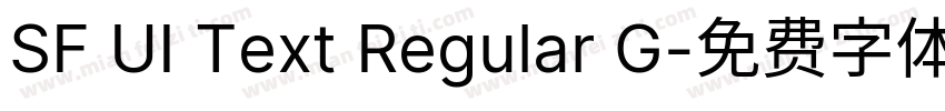 SF UI Text Regular G字体转换